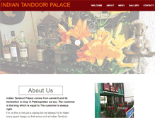 Tablet Screenshot of indiantandooripalace.com